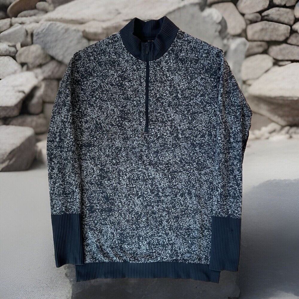 Lululemon Rest Less Pullover 4 Black Half Zip Surge ABC Athleisure Workout